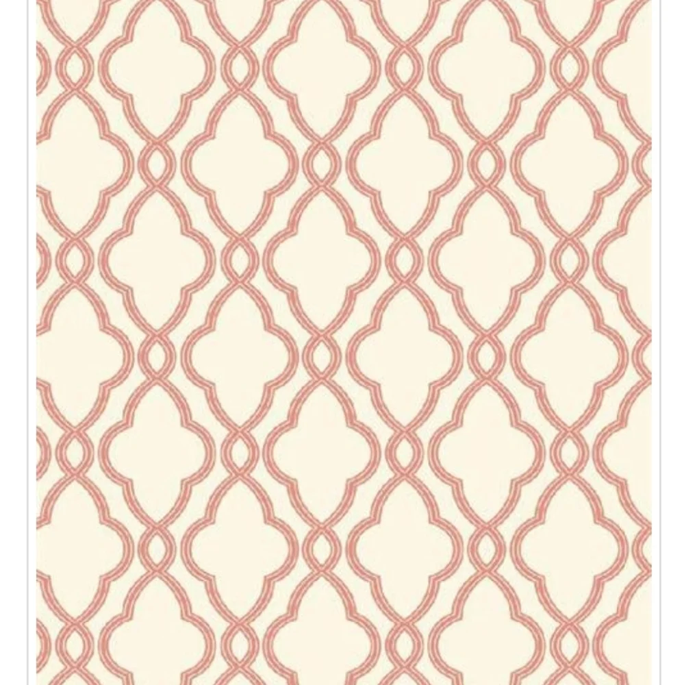 Wallpaper Hampton Trellis Retro Coral